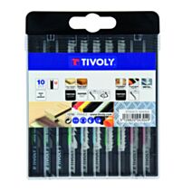 Coffret 10 lames scie sauteuse U multimatériaux - TIVOLY