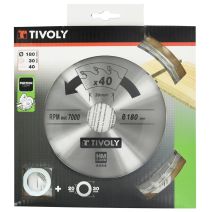 Lame de scie circulaire pour bois dur/stratifié/parquet Ø180 mm - TIVOLY