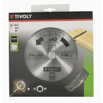 Lame de scie circulaire pour bois dur/stratifié/parquet Ø190 mm - TIVOLY