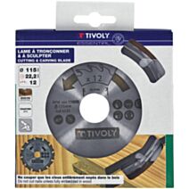 Disque à tronçonner pour bois Ø115 mm- TIVOLY