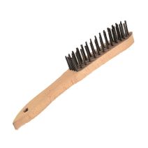 Brosse à manche bois garniture métallique