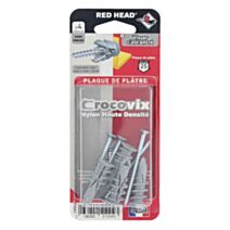 4 Chevilles Crocovix Autoforeuses Charges Moyennes + Vis TR Ø4,5x60mm - RED HEAD