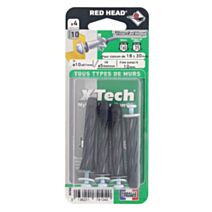 4 chevilles autobloquantes X Tech Ø 10 x 57 mm RED HEAD
