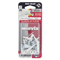 20 Chevilles Minivix Autoforeuses + Vis TR Ø3x25mm - RED HEAD