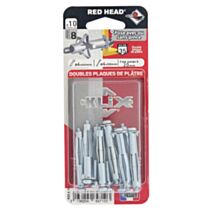 10 Chevilles Klix Métalliques Ø4x46mm + Vis TR Ø4x50mm - RED HEAD