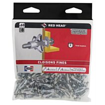 60 chevilles Klix Ø4 x 23 mm + vis TR Ø4 x 30 mm - RED HEAD