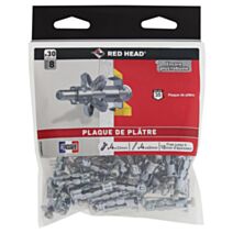30 chevilles Klix Ø4x33mm + vis TR Ø4x40mm pour placo - RED HEAD