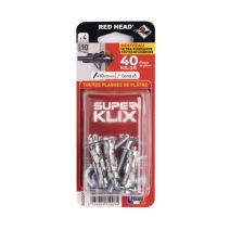 4 chevilles Superklix Ø10 x 35 mm + gond Ø5 x 4 mm - RED HEAD