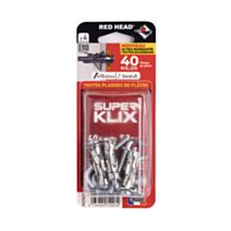 4 chevilles Superklix Ø10 x 35 mm + gond Ø5 x 4 mm - RED HEAD
