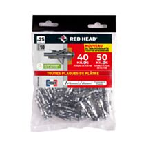 25 chevilles Superklix Ø10 x 35 mm + vis TR Ø5 x 40 mm - RED HEAD