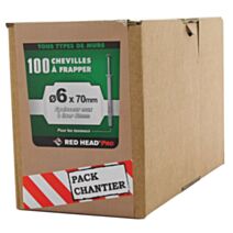 100 Chevilles Frapex M Ø6x70mm TF - RED HEAD