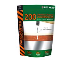 200 Chevilles Frapex M Ø6x40mm + Vis TF - RED HEAD
