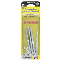 4 goujons M8x100mm pour charges lourdes.