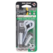 2 Chevilles G2X Ø14x55mm + 8 Crochets - RED HEAD