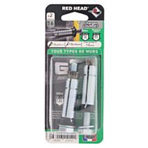 2 Chevilles G2X Ø16x65mm + Vis TH Ø10x70mm - RED HEAD