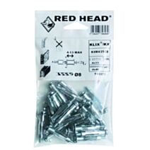 25 Chevilles Klix Métalliques Ø4x33mm + Vis Ø4x40mm - RED HEAD