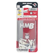12 Chevilles HMB + Vis TF 3,5x30mm - RED HEAD