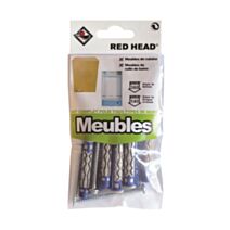 Kit fixation meuble MX Ø8+ vis Ø4.5x60mm - RED HEAD 