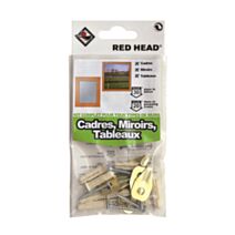 Kit solution cadres miroirs tableaux cheville Ø6 + vis 3.5x30mm - RED HEAD 
