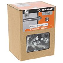 50 goujon ATX Ø8x55mm pour matériaux pleins.