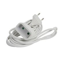 Rallonge électrique 3m 2x0.75 blanc - DEBFLEX