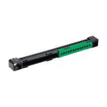 Bornier terre 2x13 trous vert - DEBFLEX