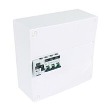 Coffret modulaire blanc pré-équipé 1 rangée 1 inter dif / 3 disjoncteurs - DEBFLEX