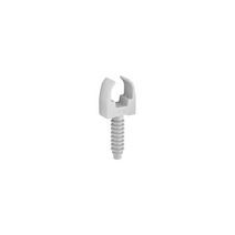 Clips tube + cheville ø16 gris sachet de 10