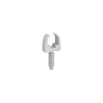 Clips tube + cheville ø20 gris sachet de 10
