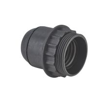 Douille E27 chemise 1/2 filetée avec bague noir - DEBFLEX