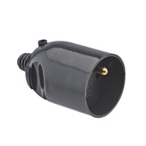 Fiche Femelle à Coiffe 2P+T 16A Sortie Droite Noir - DEBFLEX