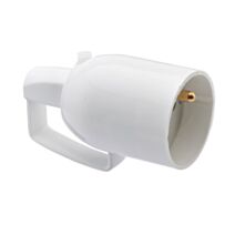 Fiche Femelle à Coiffe avec Anneau 2P+T 16A Sortie Droite Blanc - DEBFLEX