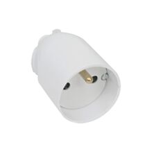 Fiche Femelle à Coiffe 2P+T 16A Sortie Droite Blanc - DEBFLEX