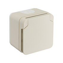Prise de courant étanche Cyklone IP55 2P+T Sable - DEBFLEX