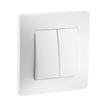 Double interrupteur va-et-vient Nora blanc - DEBFLEX