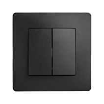 Double interrupteur va-et-vient Nora noir - DEBFLEX