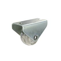 Roulette éco transparente à platine fixe - Charge admissible 12kg. Ø25mm - CIME