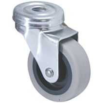 Roulette fonctionnelle à œil pivotante caoutchouc gris Ø50mm - Charge supportée 40 kg - CIME