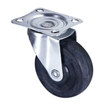 Roulette économique pivotante sur 1 couronne à bille caoutchouc Ø75mm charge supportée 50 kg