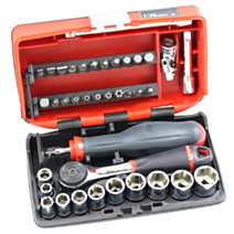 Coffret Facom cliquet et douilles 1/4 6 pans pour serrage et de vissage 38 pièces Facom