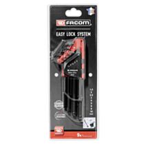 Jeu 9 clés males Facom longues tetes spheriques 1.5 à 10