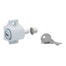 Verrou de fenêtre à cylindre et pêne poussoir spécial baies coulissantes 2 clés - THIRARD