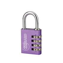 Cadenas à combinaison modifiable 4 viroles aluminium violet 40mm - THIRARD