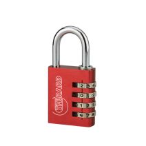 Cadenas à Combinaison Modifiable 4 Viroles Aluminium Rouge 40mm