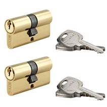 Lot de 2 cylindres std 30x30 laiton s'entrouvrant