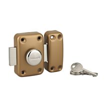 Verrou Apache bouton or cylindre 40mm 3 clés - THIRARD