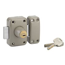 Verrou Trafic 6 à cylindre double à goupilles 45mm époxy beige 4 clés réversibles - THIRARD