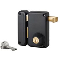 Serrure applique verticale à double cylindre à tirage 75x130mm gauche - THIRARD