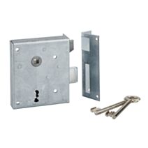 Serrure applique verticale pêne dormant 1/2 tour "Alsace axe 60 "poussant" 100x120mm droite