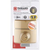 Verrou de sûreté pour porte d'entrée vitrée cylindre 50mm + 3 clés THIRARD